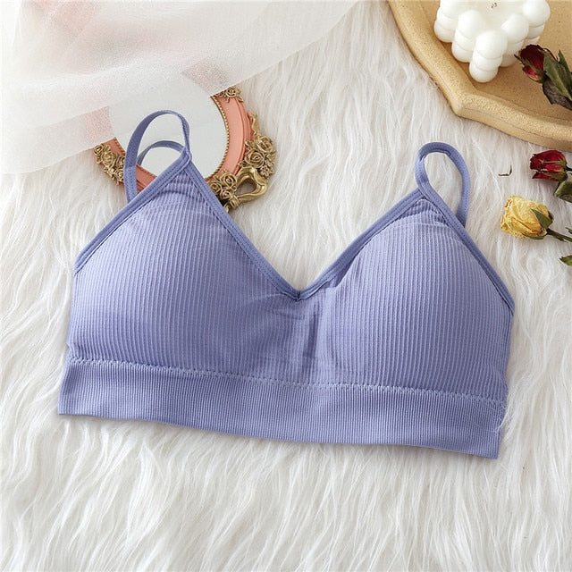 FINETOO Seamless Tank Tops Women Bra Sexy Underwear Adjustable Strap Wire Free Bralette Female Lingerie Intimates Brassiere S-XL