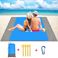 200x210CM Large Beach Mat Anti Sand-free Beach Towel Anti Sand Beach Blanket Pocket Picnic 4 Anchor Wind Prevent Sand Proof Mat