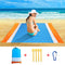 200x210CM Large Beach Mat Anti Sand-free Beach Towel Anti Sand Beach Blanket Pocket Picnic 4 Anchor Wind Prevent Sand Proof Mat