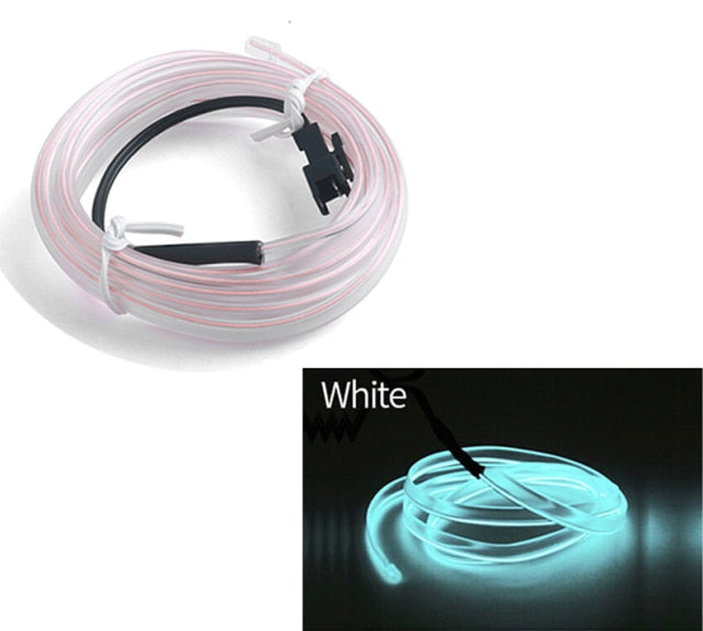 1M/2M/3M/5M Car Interior Led Decorative Lamp EL Wiring Neon Strip For Auto DIY Flexible Ambient Light USB Party Atmosphere Diode