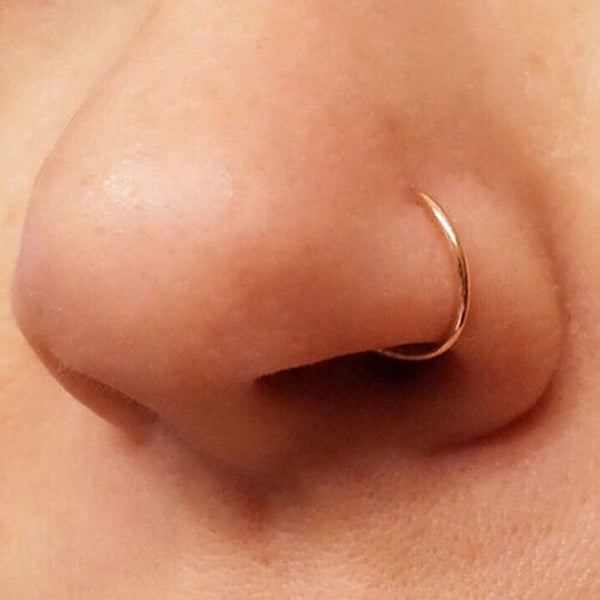 1 Pc Fashion  Fake Nose Ring Septum Ring Hoop Cartilage Tragus Helix Small Piercing Nose Ring For  Women Accessories