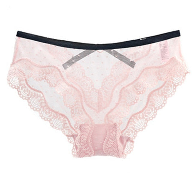 Female Seamless G-string Underwear Lingerie Women Sexy Lace Panties Transparent Low-waist Underpant Hollow Out Thong