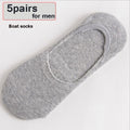 1/5 Pairs Men Cotton Socks Summer Breathable Invisible Boat Socks Nonslip Loafer Ankle Low Cut Short Sock Male Sox for Shoes