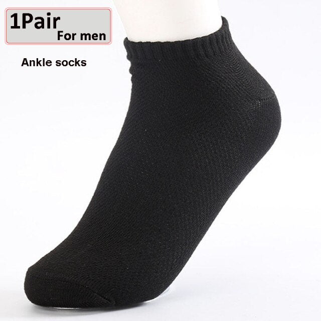 1/5 Pairs Men Cotton Socks Summer Breathable Invisible Boat Socks Nonslip Loafer Ankle Low Cut Short Sock Male Sox for Shoes