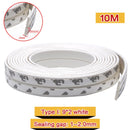 10M DIEP Type Door Weather Strip Self Adhesive Rubber Seal Foam Tape Window Dustproof Soundproof Insulation Tools