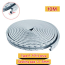 10M DIEP Type Door Weather Strip Self Adhesive Rubber Seal Foam Tape Window Dustproof Soundproof Insulation Tools