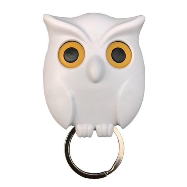 1PCS Night Owl Black white brown Magnetic Wall Key Holder Magnets Keep Keychains Key Hanger Hook Hanging Key It Will Open Eyes