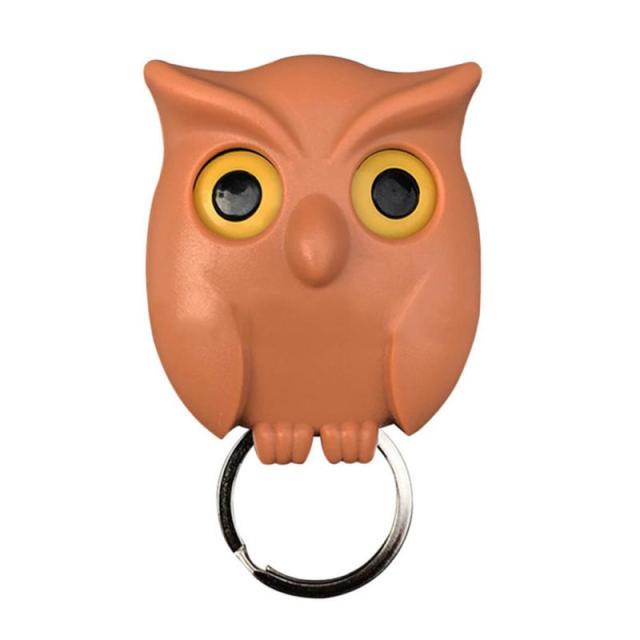 1PCS Night Owl Black white brown Magnetic Wall Key Holder Magnets Keep Keychains Key Hanger Hook Hanging Key It Will Open Eyes