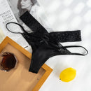 Women Sexy Lace Panties Low-waist Temptation Lingerie Ladies Cross Strap G String Breathable Hollow Out Solid Female Thongs