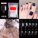 FlorVida 500 Tips Kit Bagged Fake False Nails Full Half French Acrylic ABS For Manicure Fingers Toes Set C Smile Sharp 10 Sizes