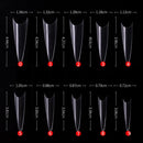 FlorVida 500 Tips Kit Bagged Fake False Nails Full Half French Acrylic ABS For Manicure Fingers Toes Set C Smile Sharp 10 Sizes