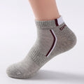 10 Pieces=5 Pairs /Pack Men Cotton Socks Breathable Non-slip Summer Ankle Socks Women Mesh Boat Socks Men Short Socks Plus Size