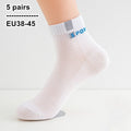 10 Pieces=5 Pairs /Pack Men Cotton Socks Breathable Non-slip Summer Ankle Socks Women Mesh Boat Socks Men Short Socks Plus Size