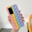 Push it Bubble Fidget Reliver Stress Case For Samsung Galaxy S9 S10 S20 Plus S21 Note 20 Ultra 9 10 A51 A12 Silicone Antistress