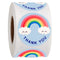 100-500 Pcs Round Cartoon Thank You Stickers Cute Sun Rainbow Clouds Sticker For Handmade Gift Decor Labels Kids Reward Stickers