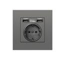 EU Standard Electrical Wall Charger Adapter Charging Wall Germany Plug Socket Power Outlets,16A,PC Panel,Bedroom socket