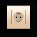 EU Standard Electrical Wall Charger Adapter Charging Wall Germany Plug Socket Power Outlets,16A,PC Panel,Bedroom socket