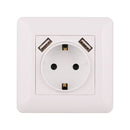 EU Standard Electrical Wall Charger Adapter Charging Wall Germany Plug Socket Power Outlets,16A,PC Panel,Bedroom socket