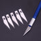 1PC Knife With 6 Blades Engraving Craft Non-slip Plastic Scalpel Hand Tool Cutter Carving Tools