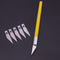1PC Knife With 6 Blades Engraving Craft Non-slip Plastic Scalpel Hand Tool Cutter Carving Tools