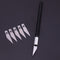 1PC Knife With 6 Blades Engraving Craft Non-slip Plastic Scalpel Hand Tool Cutter Carving Tools
