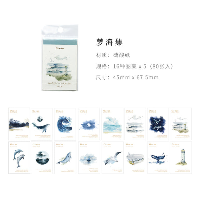 50 pieces series carry mini scrapbook materials, handicraft decoration paper, home school office message notepad