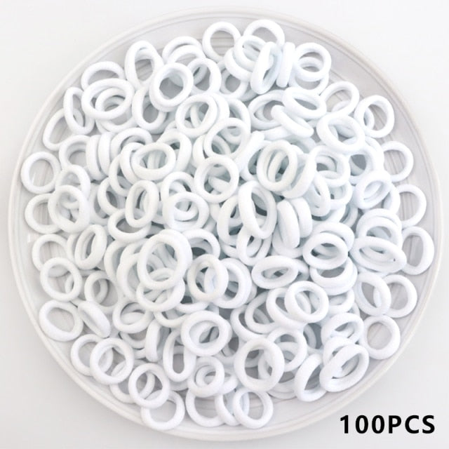 Baby Girl Small Hair Bands Kid Children Headbands Colorful Elastic Hair Tie Nylon Scrunchie Hair Rope 50/100pcs Hair Accessories