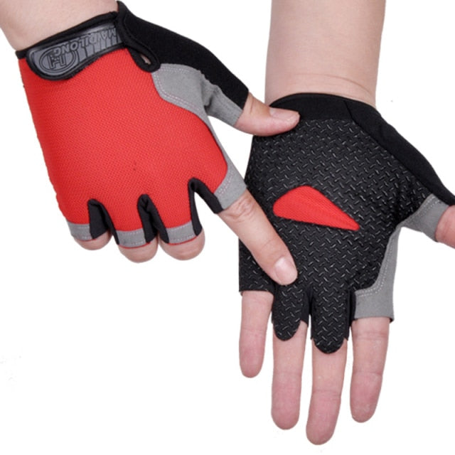 Cycling Anti-slip Anti-sweat Men Women Half Finger Gloves Breathable Anti-shock Sports Gloves Bike Bicycle Riding Glove 8 Colors