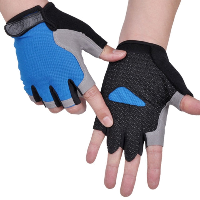 Cycling Anti-slip Anti-sweat Men Women Half Finger Gloves Breathable Anti-shock Sports Gloves Bike Bicycle Riding Glove 8 Colors