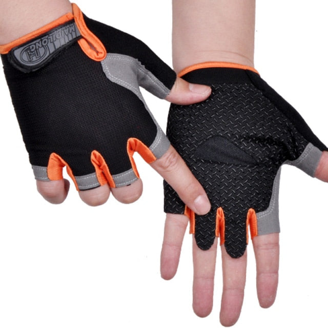 Cycling Anti-slip Anti-sweat Men Women Half Finger Gloves Breathable Anti-shock Sports Gloves Bike Bicycle Riding Glove 8 Colors