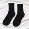 White Socks Women Kawaii Cute Frilly Ruffle Socks Cotton Japanese Fashion Purple Woman Crew Socks Female calcetines de la mujer