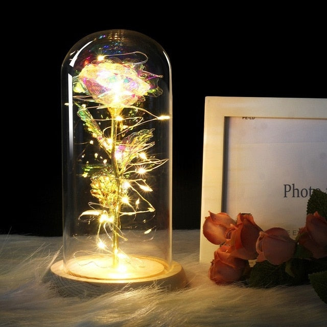 Drop shipping Galaxy Rose Artificial Flowers Beauty and the Beast Rose Wedding Decor Creative Valentine's Day Mother's Gift