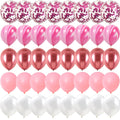 40 Pcs Blue Set Agate Marble Balloons Silver Confetti Balloon Wedding Valentine's Day Baby Shower Birthday Party Decorations