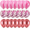 40 Pcs Blue Set Agate Marble Balloons Silver Confetti Balloon Wedding Valentine's Day Baby Shower Birthday Party Decorations