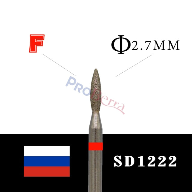 Proberra RUSSIA nail drill 34TYPE different shape Diamond bit Cutters Manicure  Manicure Cuticle Clean Pedicure