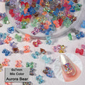 Mixed Size  Aurora Little Bear Nail Art Accessories Resin Kawaii Bear Stereo 3D Fashion Fingernail DIY Decoration