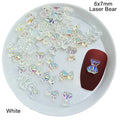 Mixed Size  Aurora Little Bear Nail Art Accessories Resin Kawaii Bear Stereo 3D Fashion Fingernail DIY Decoration