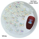 Mixed Size  Aurora Little Bear Nail Art Accessories Resin Kawaii Bear Stereo 3D Fashion Fingernail DIY Decoration