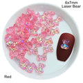 Mixed Size  Aurora Little Bear Nail Art Accessories Resin Kawaii Bear Stereo 3D Fashion Fingernail DIY Decoration