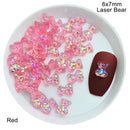 Mixed Size  Aurora Little Bear Nail Art Accessories Resin Kawaii Bear Stereo 3D Fashion Fingernail DIY Decoration