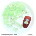 Mixed Size  Aurora Little Bear Nail Art Accessories Resin Kawaii Bear Stereo 3D Fashion Fingernail DIY Decoration