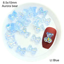 Mixed Size  Aurora Little Bear Nail Art Accessories Resin Kawaii Bear Stereo 3D Fashion Fingernail DIY Decoration