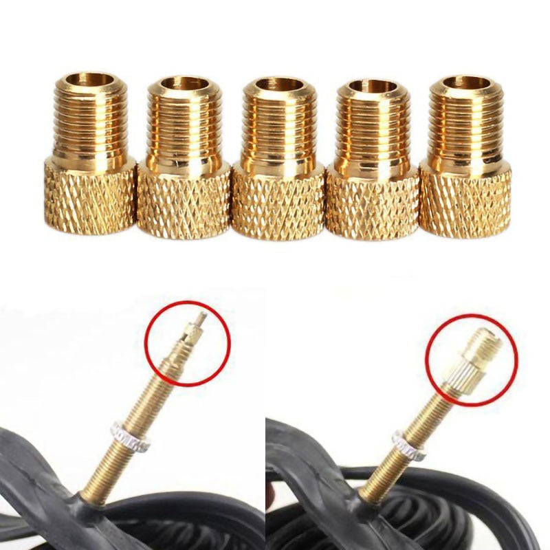 2/4PCS Valve Adapter Pump Convert Presta To Schrader Copper Valve Adaptor Wheels Gas Nozzle Tube Tool Bike Bicycle Accessories