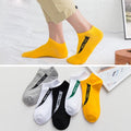 10 Pieces=5 Pairs Men Socks Mesh Breathable Short Casual Socks Summer Cotton Sports Socks Absorb Sweat Ankle Socks Set Meias