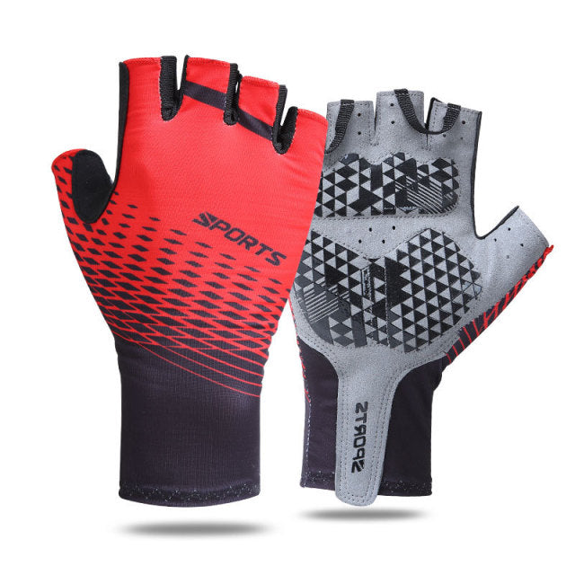 Cycling Gloves Men's Summer Sports Sunscreen Breathable Sweat-absorbent  Cross-border Half Finger Bicycle Gloves Men and Women