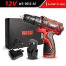 WOSAI 12V 16V 20V Cordless Drill Electric Screwdriver Mini Wireless Power Driver DC Lithium-Ion Battery 3/8-Inch