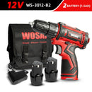 WOSAI 12V 16V 20V Cordless Drill Electric Screwdriver Mini Wireless Power Driver DC Lithium-Ion Battery 3/8-Inch