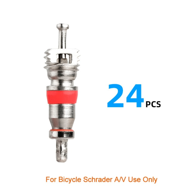 2/6/12PCS Presta Valve Brass Core W/ Optional Tool CNC-machined FV MTB Road Bike Tubes Repair Tire Service Parts