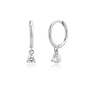 ANDYWEN 925 Sterling Silver Multi Dangle Hoops Crystal Thin Huggies With Charms Loops Circle Clips Earrings Jewelry For Womens