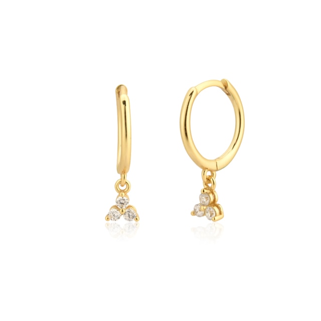 ANDYWEN 925 Sterling Silver Multi Dangle Hoops Crystal Thin Huggies With Charms Loops Circle Clips Earrings Jewelry For Womens